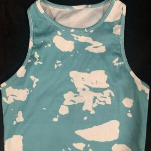 Blue and white size small crop top